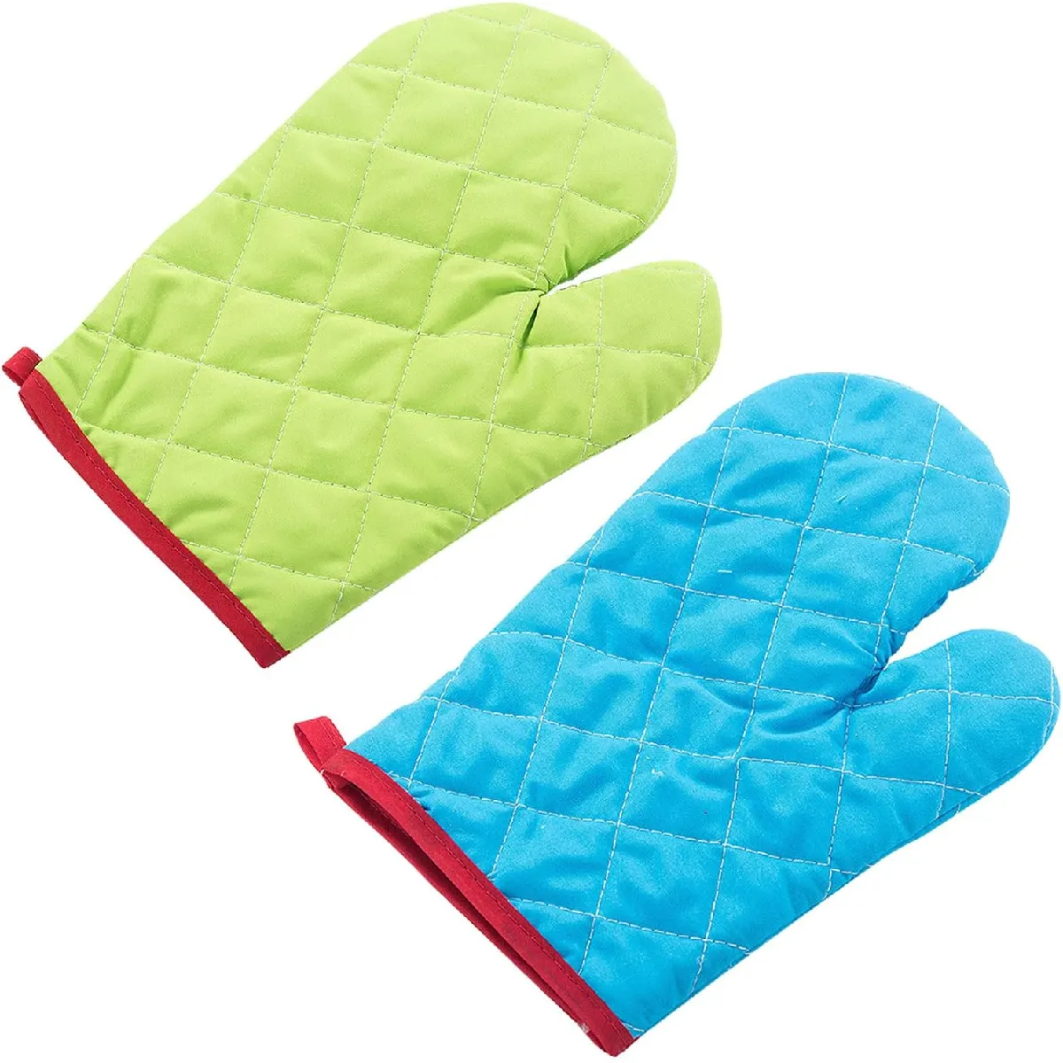 Vendos85 Gants De Cuisine Anti-Chaleur Coton Matelassé
