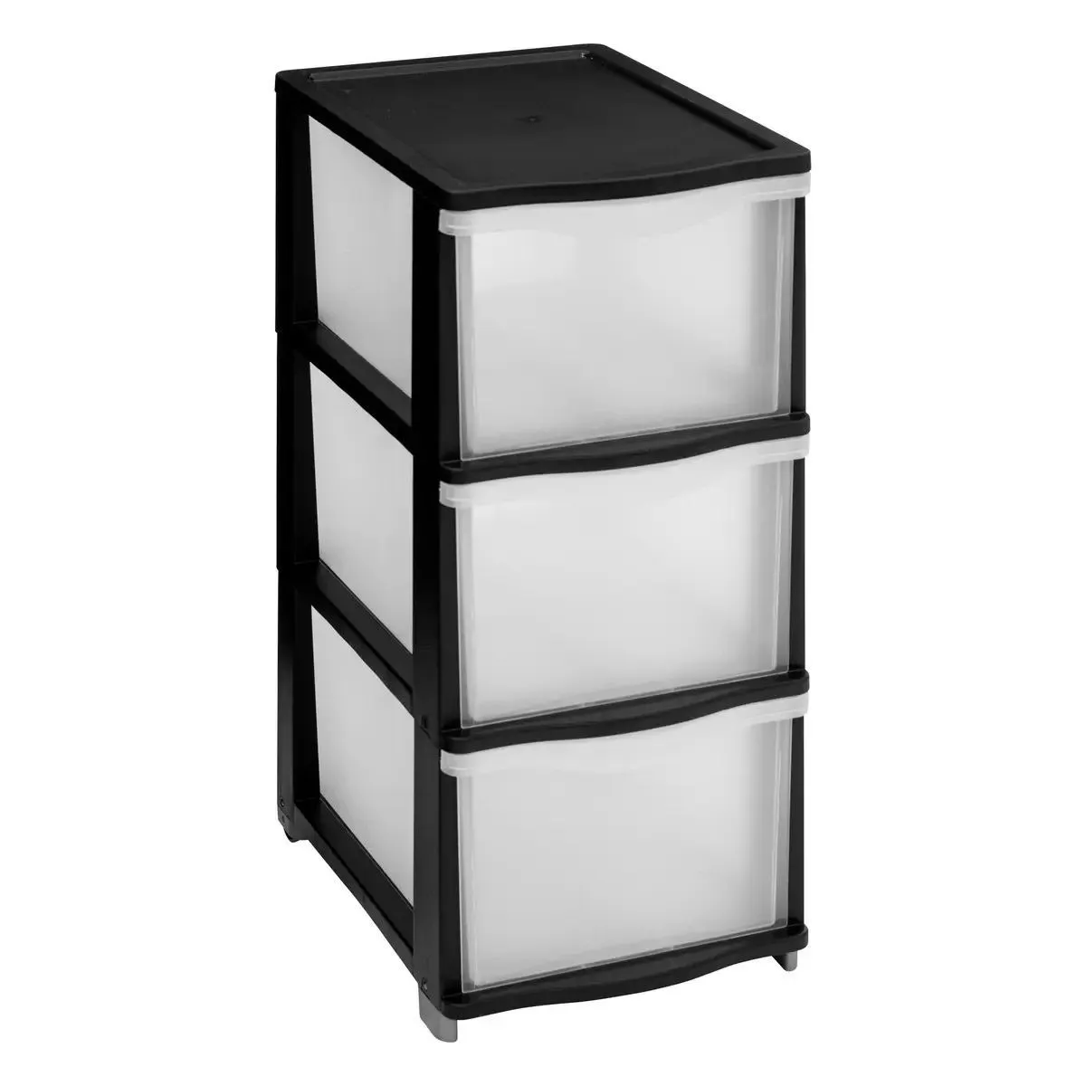 Five Simply Smart Noir Tour De Rangement 3 Tiroirs Tom 63Cm