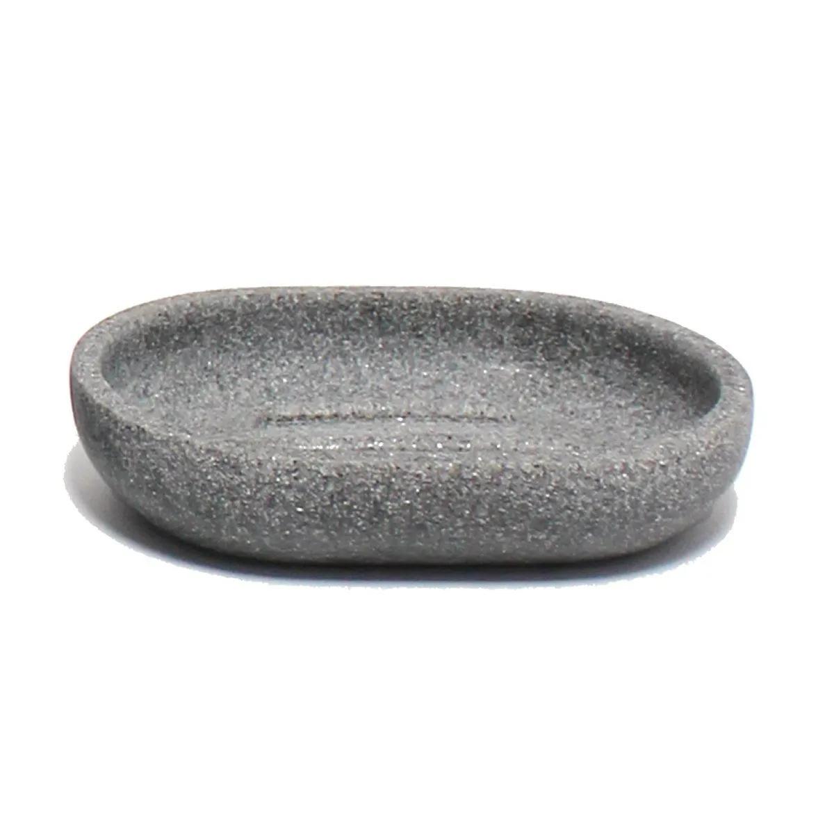 Douceur D'interieur Gris Porte-Savon En Résine - 12 Cm