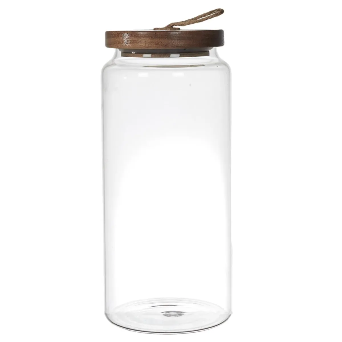 The Home Deco Factory Bocal De Conservation Acacia 1,45L Transparent