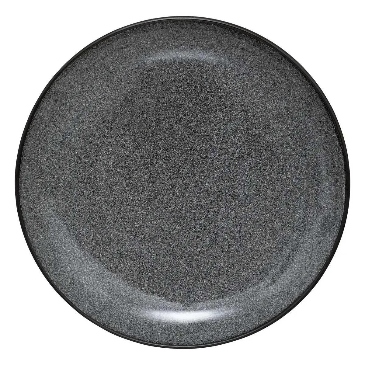 Lot de 6 Assiettes Plates Diane 27cm Gris Foncé