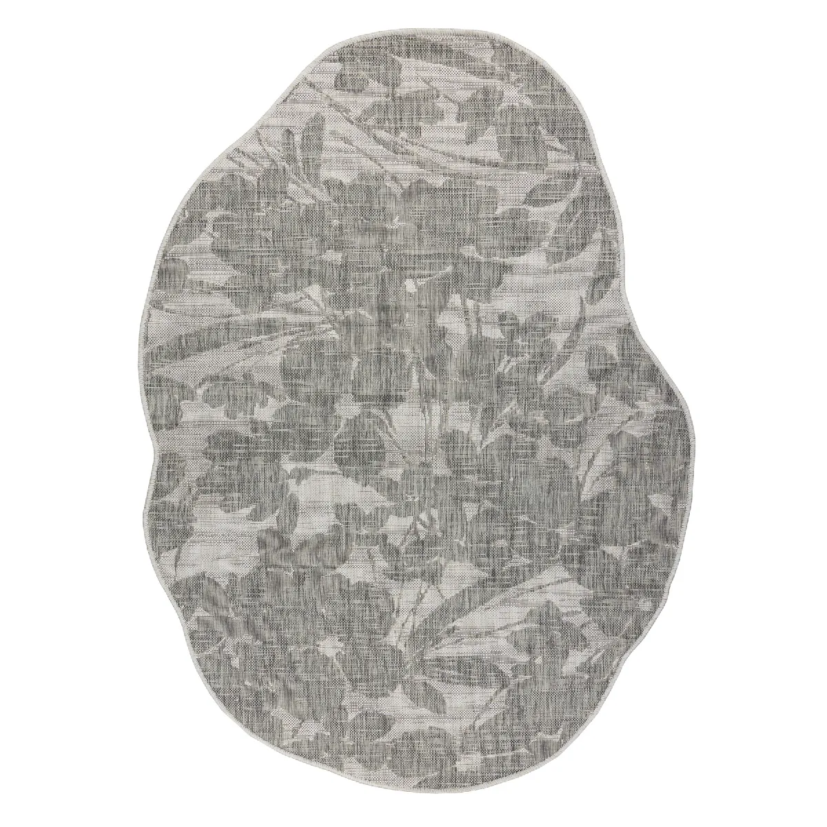 Tapis en sisal ORGANIC 2735 Fleurs écru – naturel forme irrégulière moderne 200x290 cm