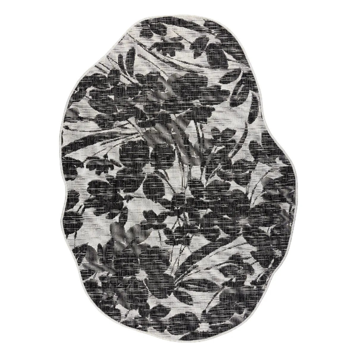 Tapis en sisal ORGANIC 2735 Fleurs écru – naturel forme irrégulière moderne 200x290 cm - vue 3