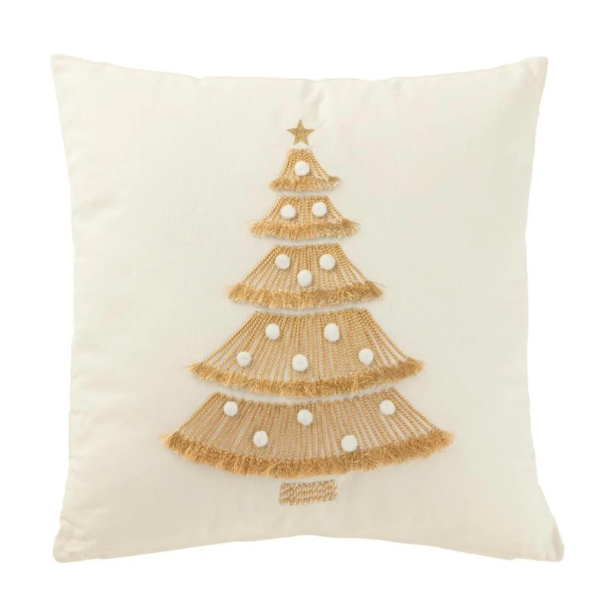 GENERIQUE - Coussin Déco Sapin - 45x45cm - Blanc - Image 2