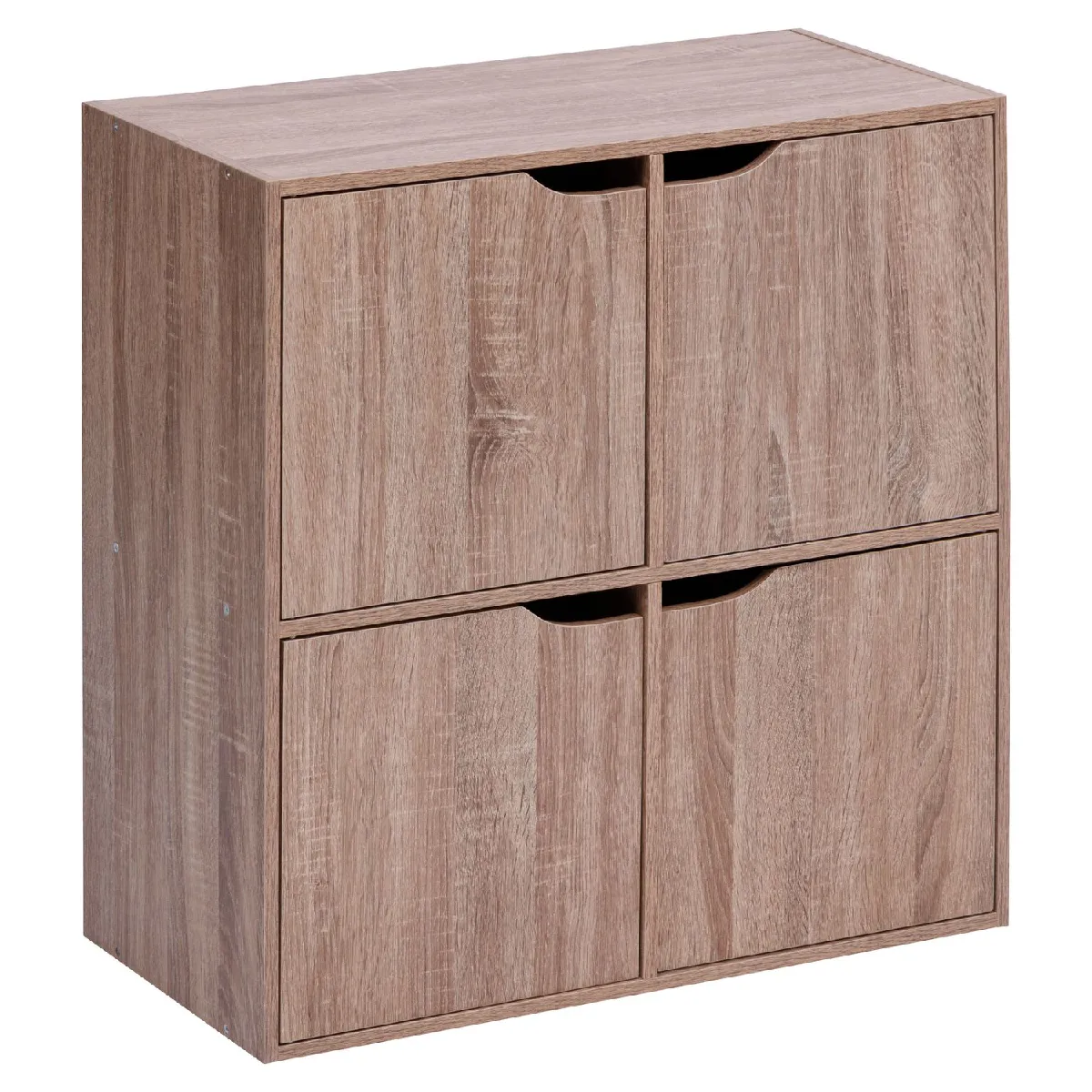 Five Simply Smart Beige Etagère 4 Cases Effet Bois Mix'n Door