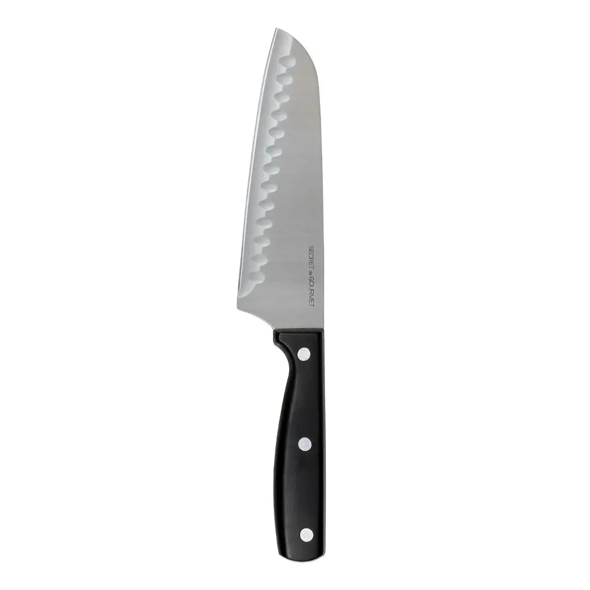 Couteau Japonais Santoku Dice Inox 29cm Noir
