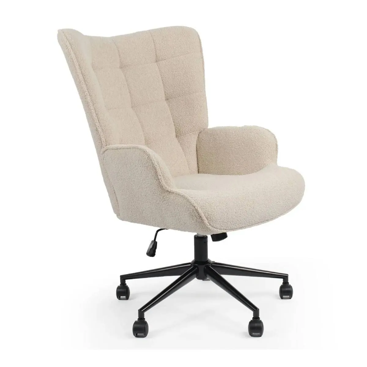 Fauteuil de Bureau Tissu Bouclette Verner 96cm Beige