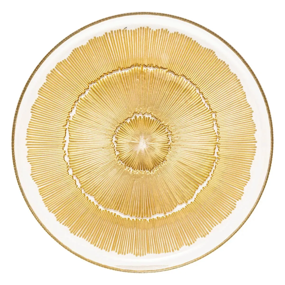 Lot de 6 Assiettes Plates Celeste 28cm Doré