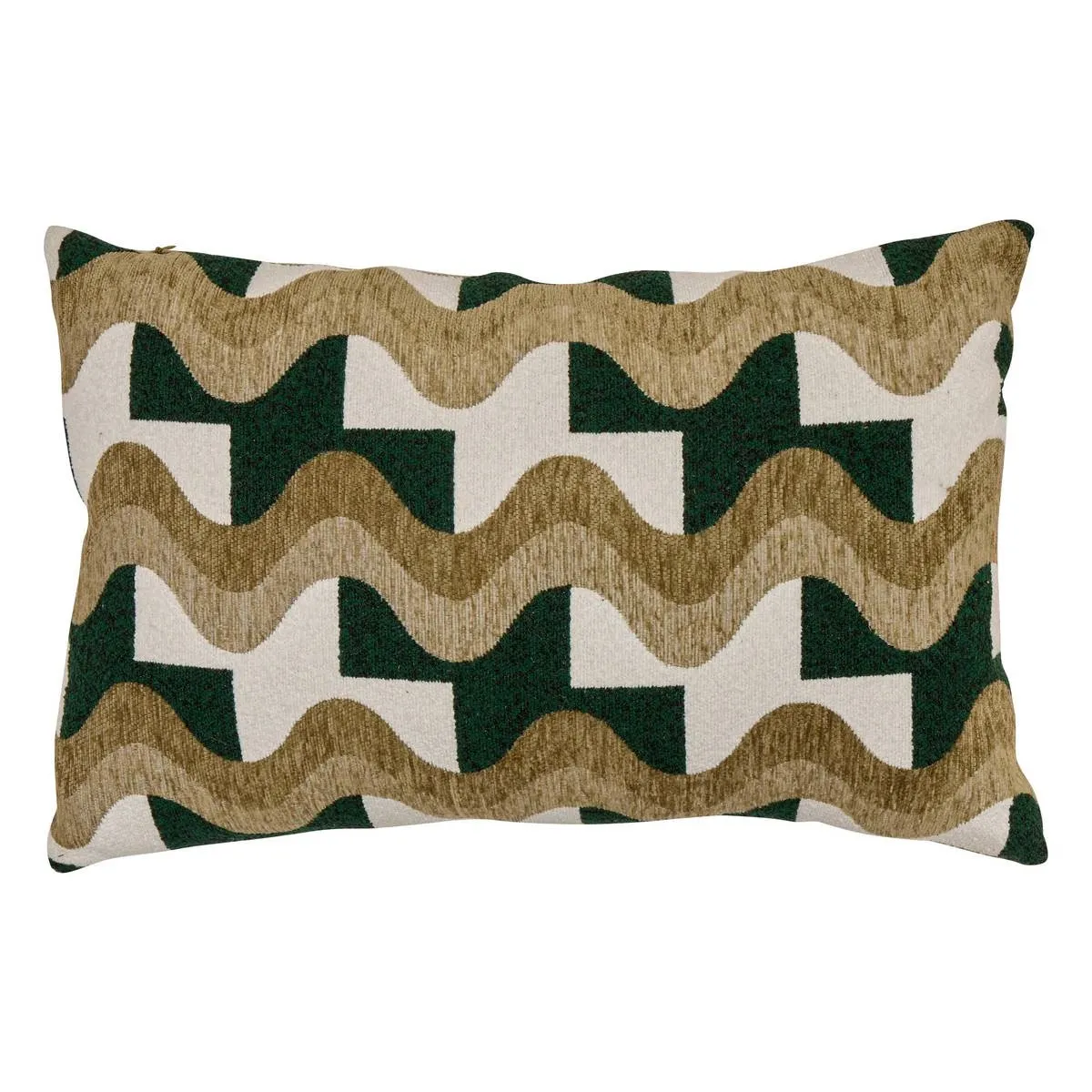 Atmosphera Coussin En Jacquard Chenillé Floe 38X58cm Kaki