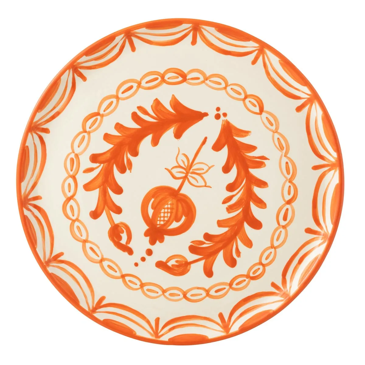 Assiette de Présentation en Céramique Granada 34cm Orange