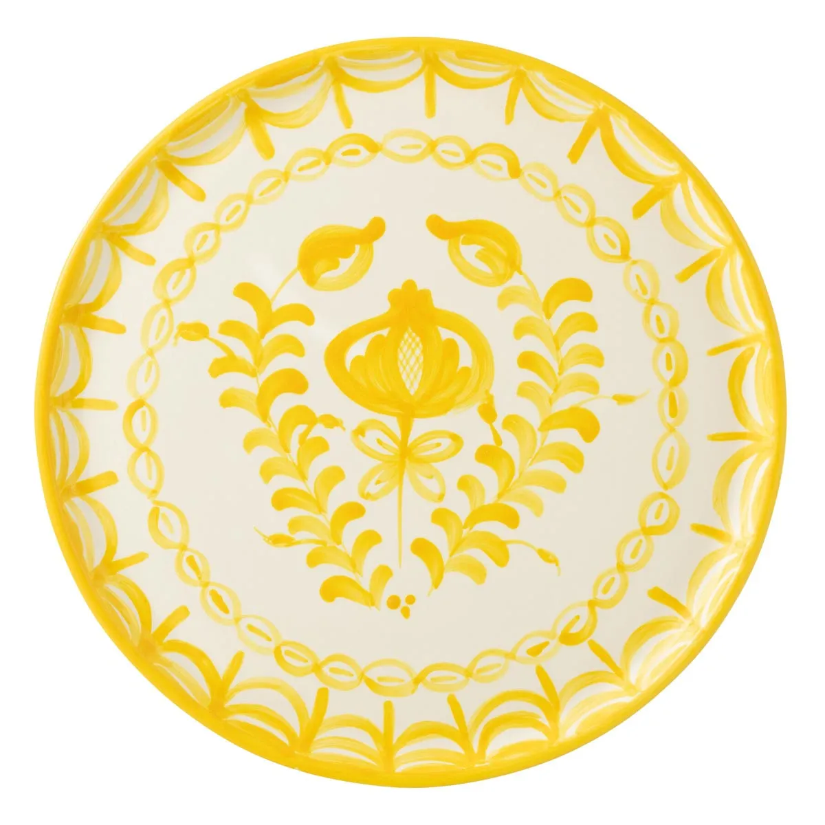 Assiette de Présentation en Céramique Granada 34cm Jaune