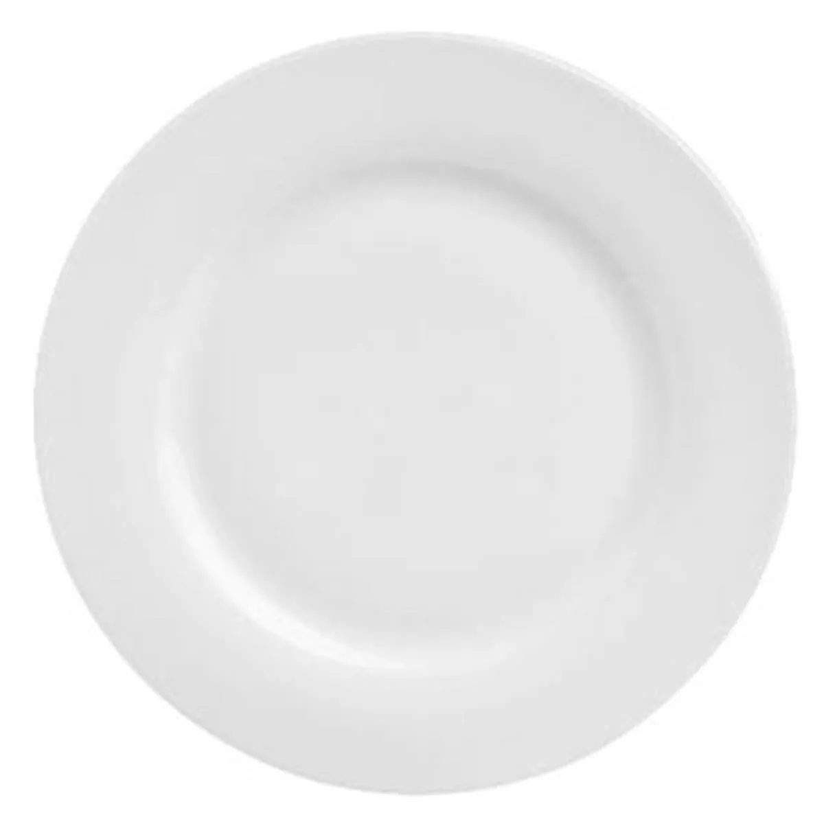SECRET DE GOURMET Lot de 6 Assiettes Porcelaine Uni 24cm Blanc