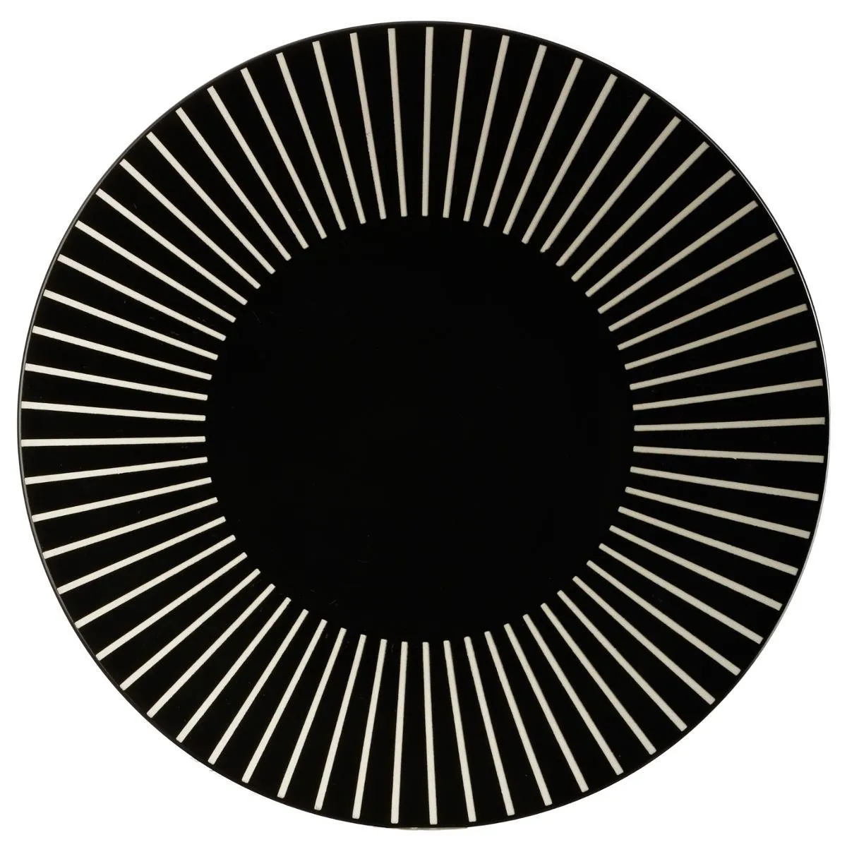 Lot de 6 Assiettes Plates Sun 27cm Noir
