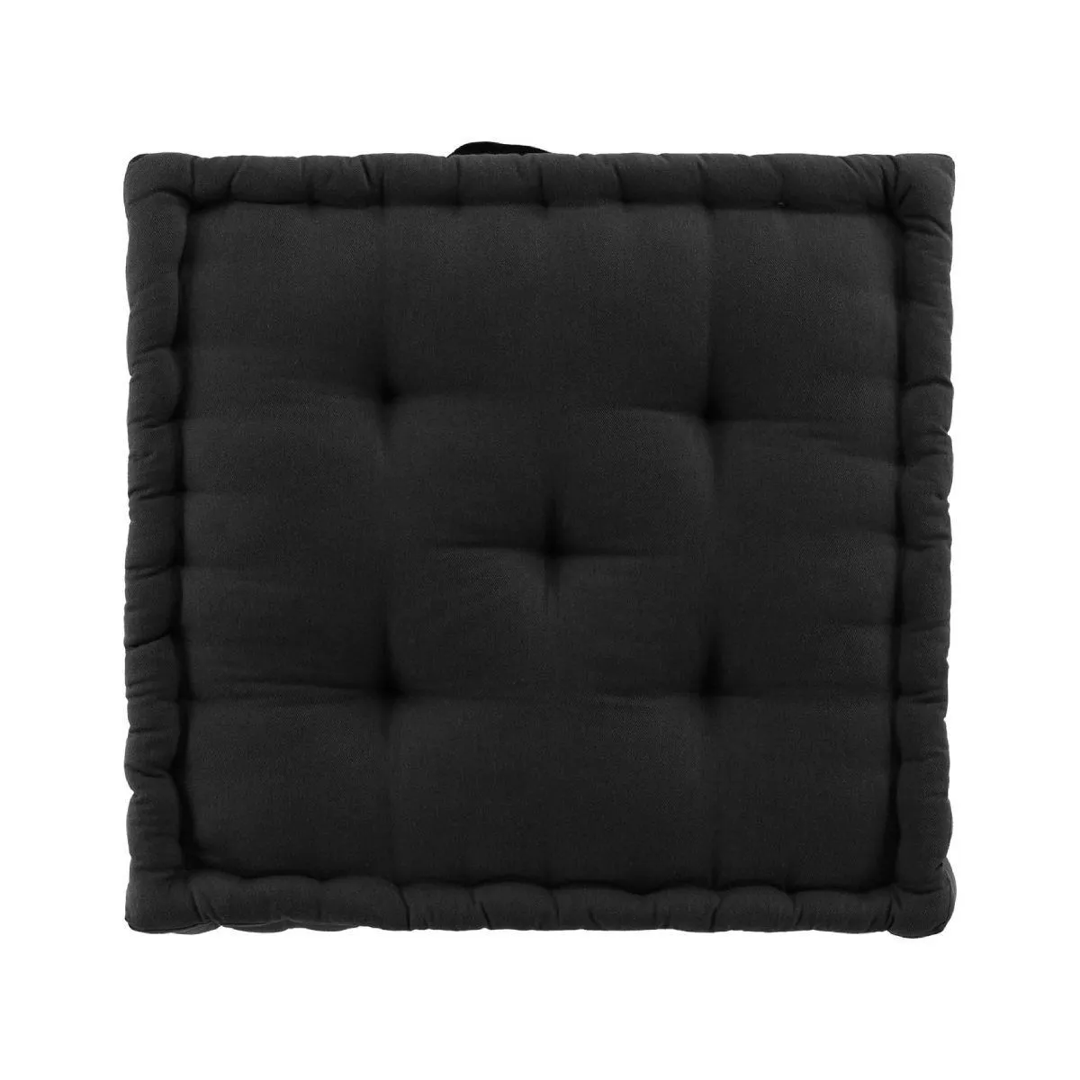DOUCEUR D'INTERIEUR - Coussin de sol - 50 x 50 x 10 cm - Noir - Image 2