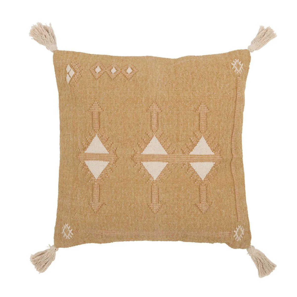 Generique Beige Coussin Déco Triangle "Bali" 50X50cm Naturel & - Image 2