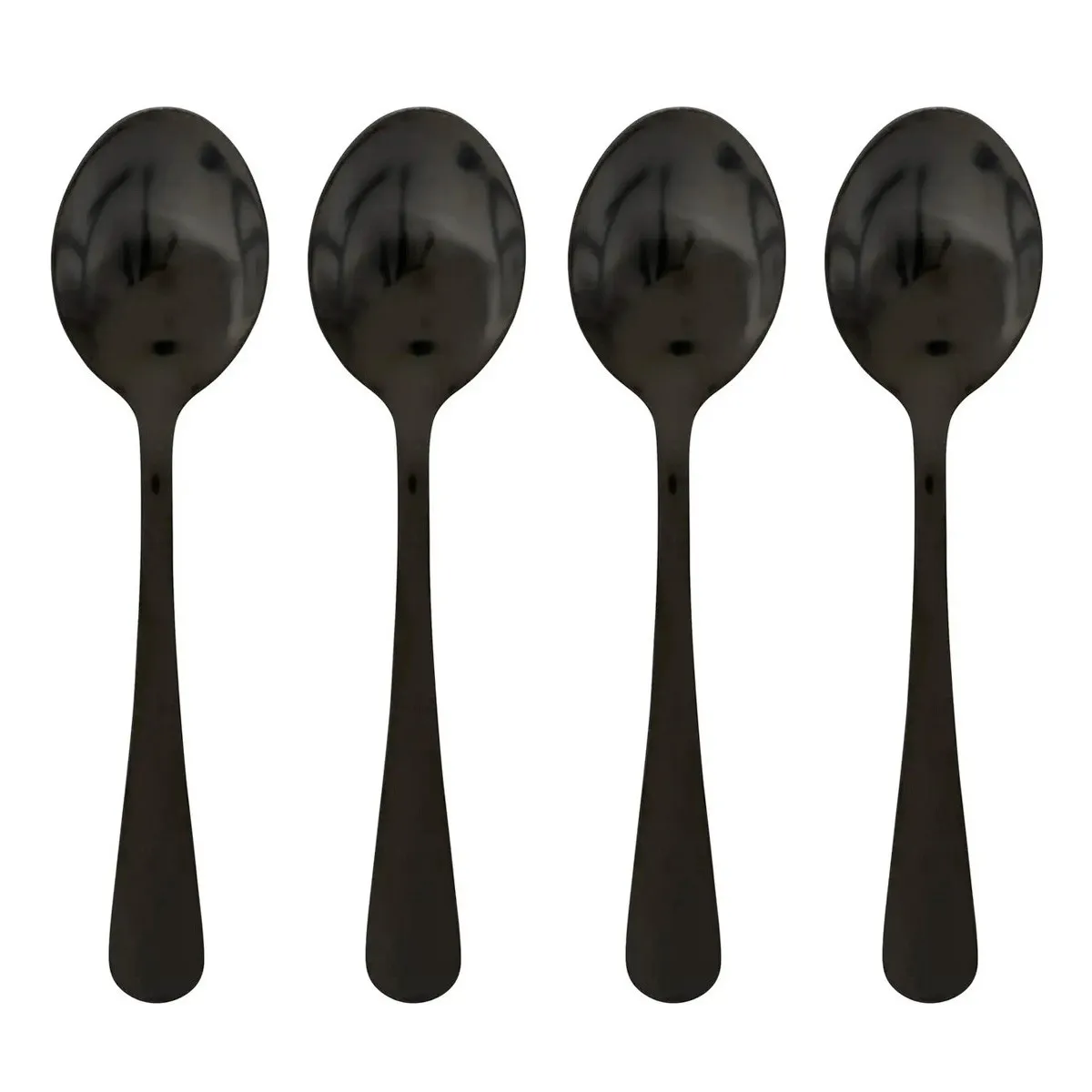 Lot de 4 Cuillères à Café en Inox Shadow 13cm Noir