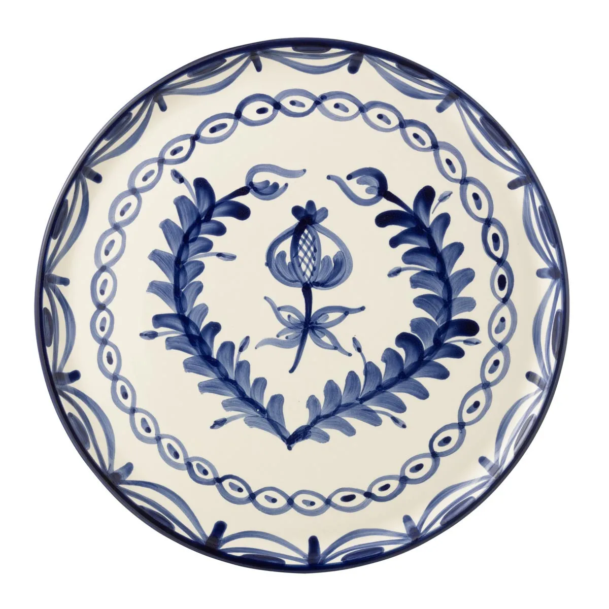 Assiette de Présentation en Céramique Granada 34cm Bleu Cobalt
