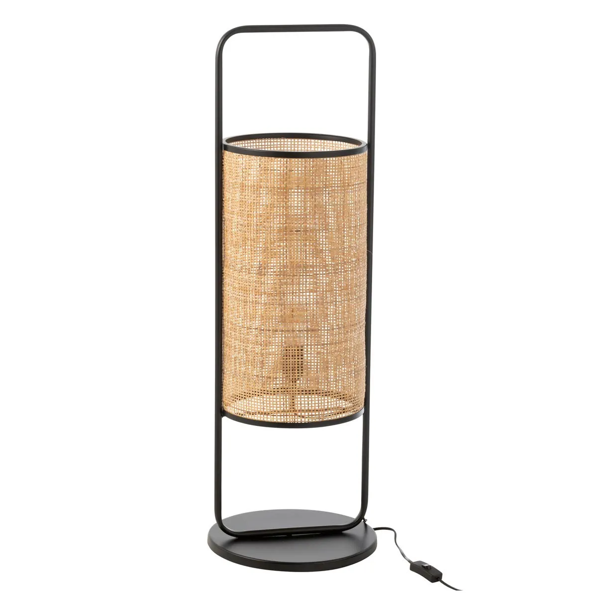 Paris prix Lampe à poser rotin - Marron