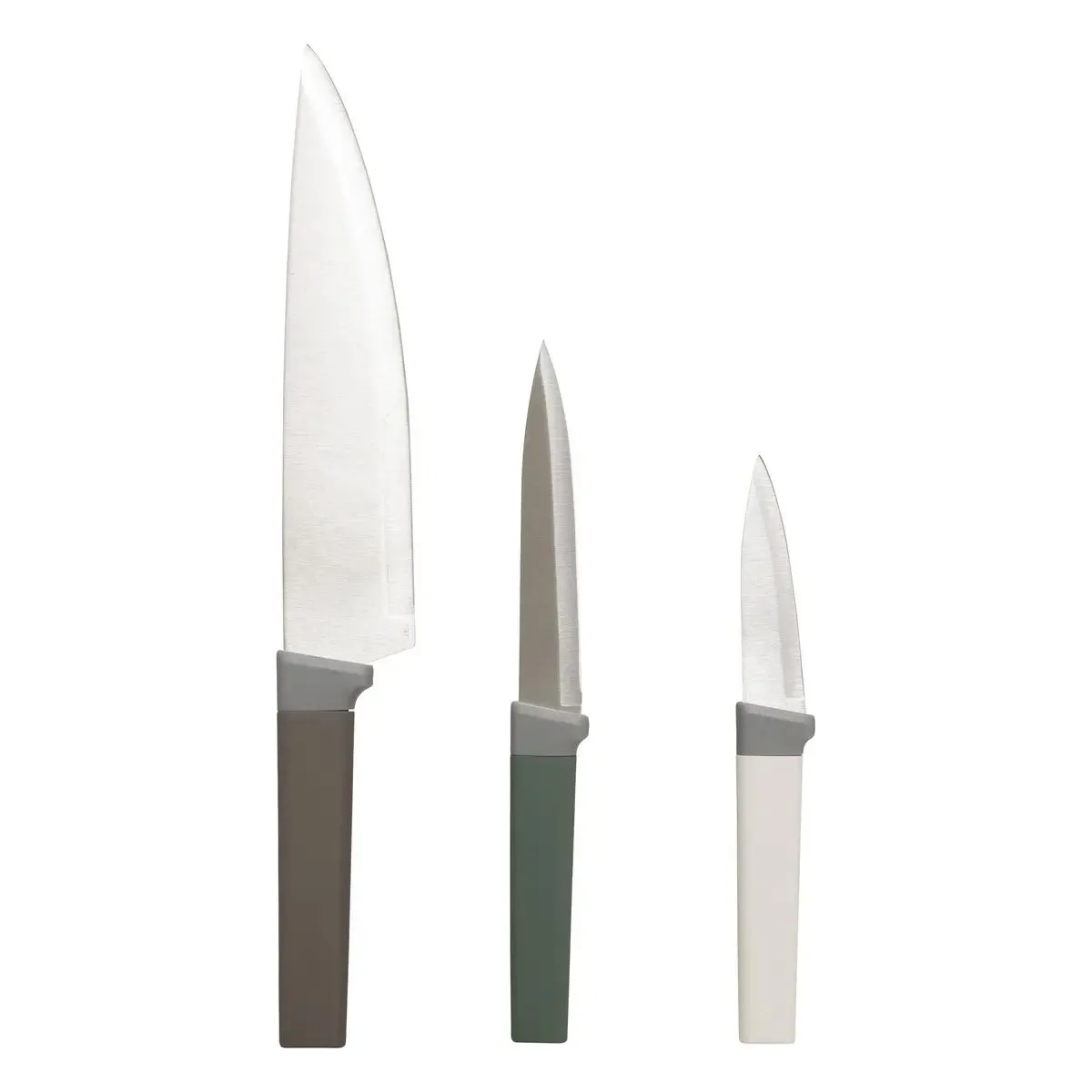 Lot de 3 Couteaux de Cuisine Antidérapant 33cm Multicolore