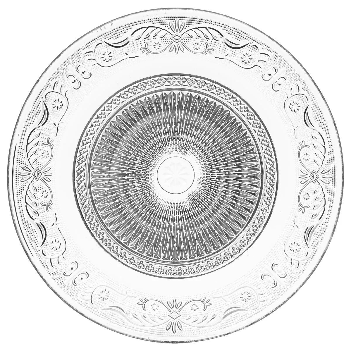 Lot de 6 Assiettes Plates Renaissance 29cm Transparent