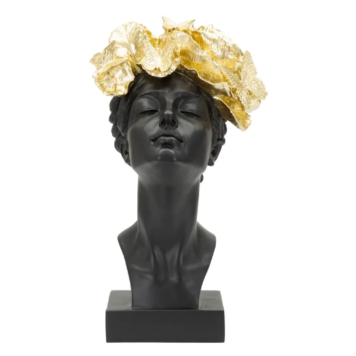 Mauro Ferretti Femme Noir Ervesto 0119410000 - Statuette Avec Papillons - Et Doré