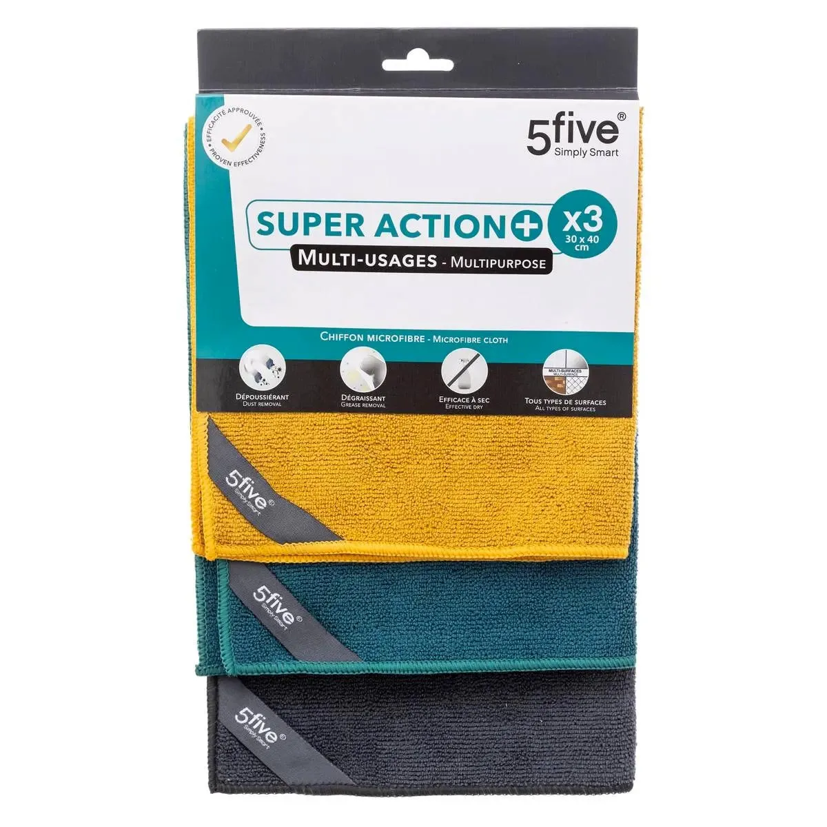 Five Simply Smart Chiffon Microfibre Multiusages Super Action+ - 1 Pièce