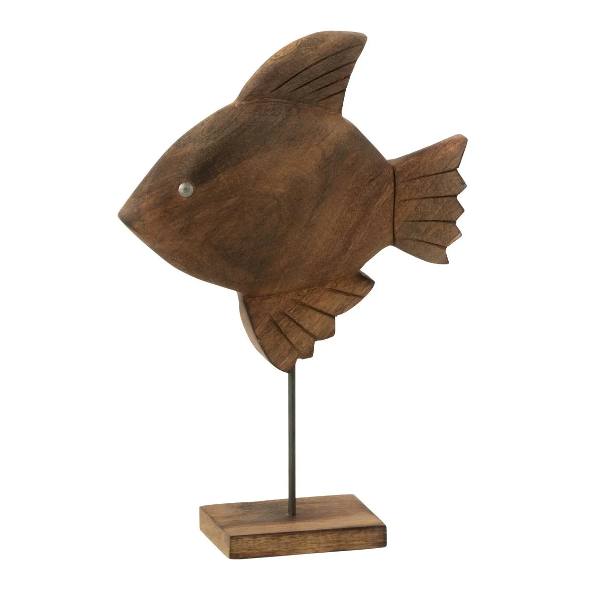Paris Prix Marron Statuette Poisson Bois