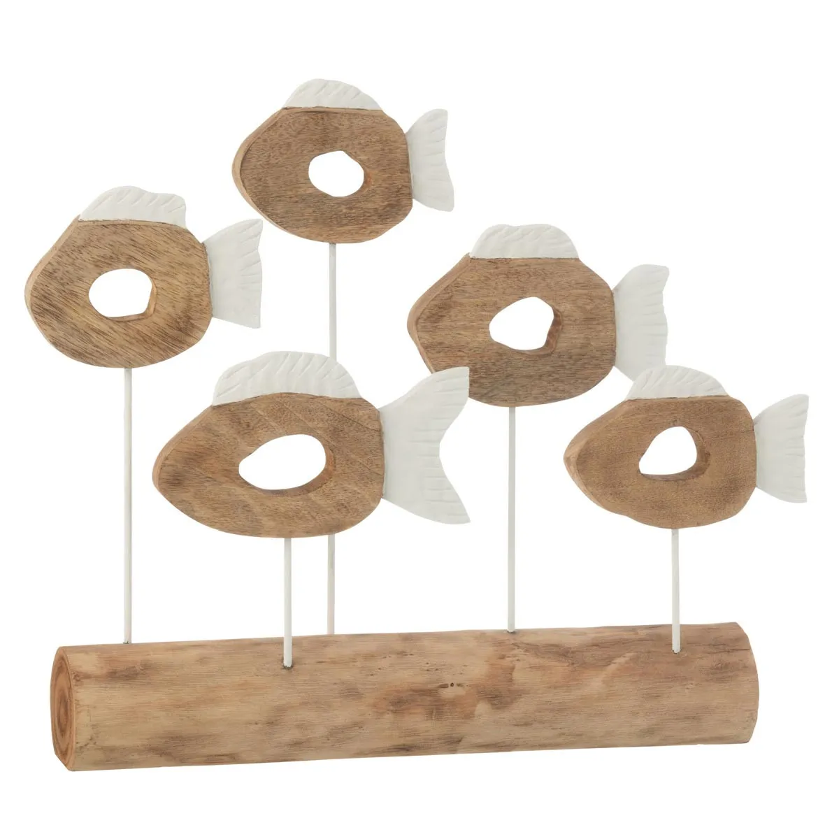 Paris Prix Marron Statuette 5 Poissons En Bois