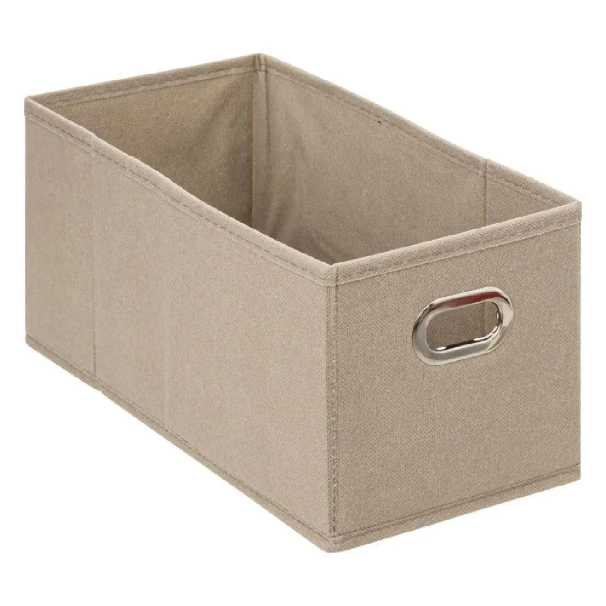 Boîte de rangement tissu Beige Lin 15 x 31 x 15 cm