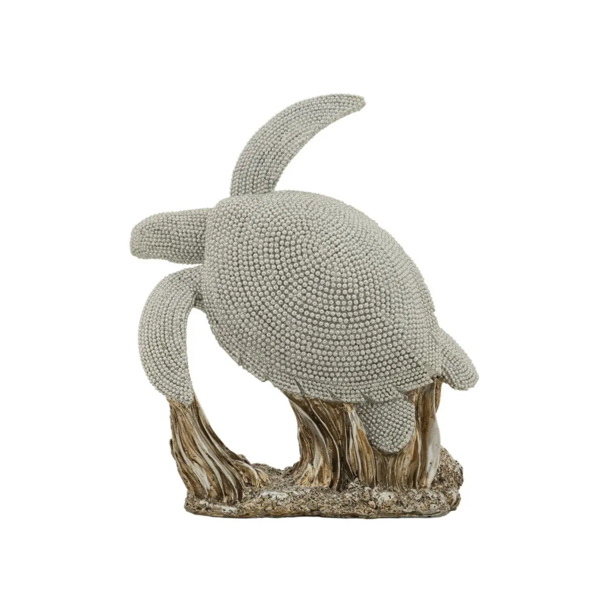 GENERIQUE - Statuette Tortue Sparky - Objet de décoration - Argent - 19 x 10,5 x 22 cm - Image 3