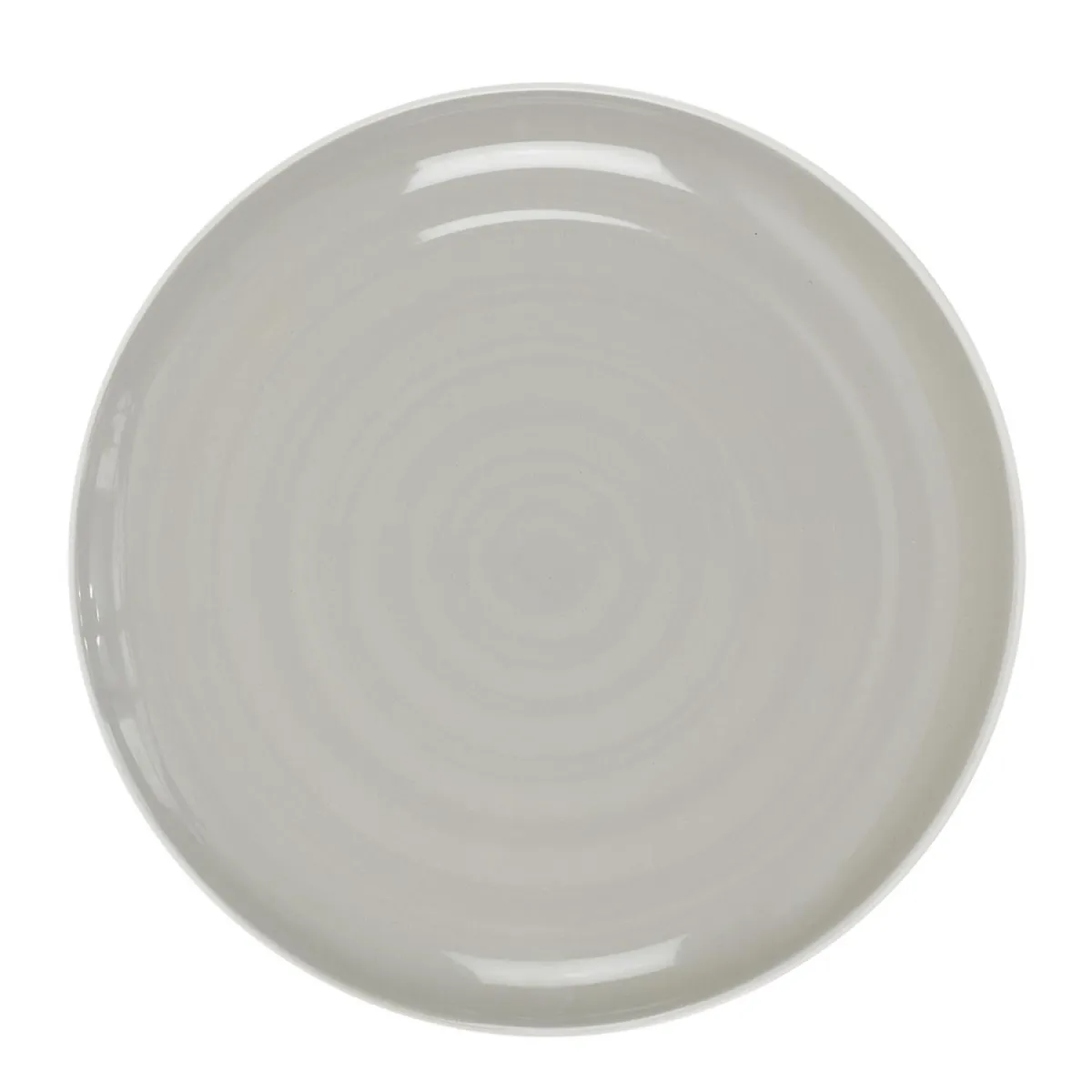 Lot de 6 Assiettes Plates Bicolore Mania 27cm Gris