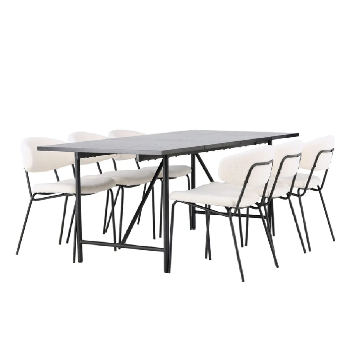 Paris prix ensemble table à manger + 6 chaises et crème