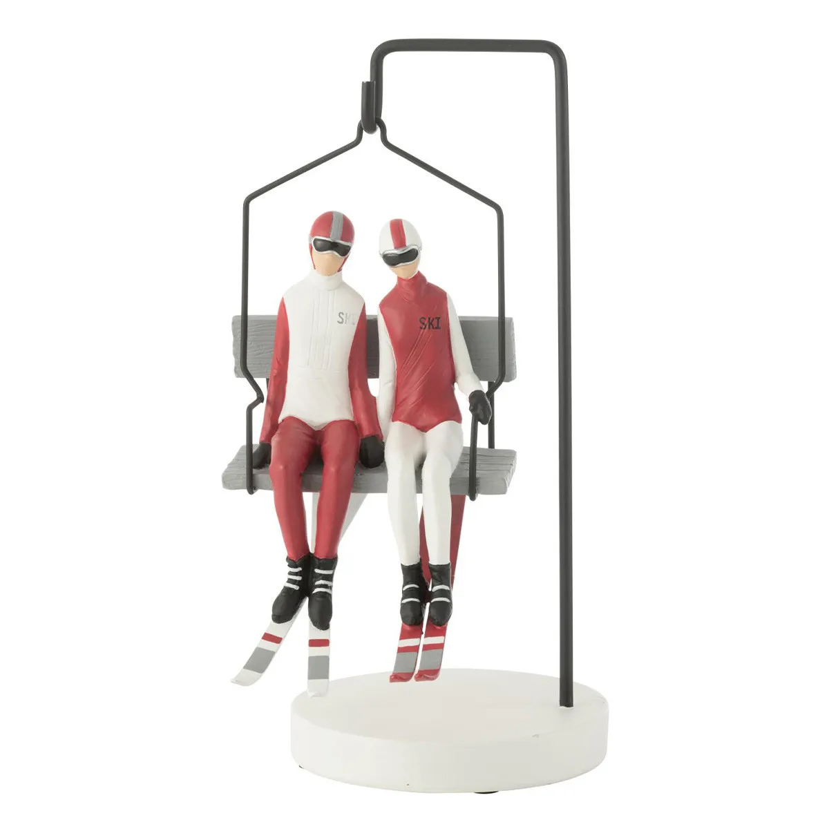 GENERIQUE - Statuette Télésiège Ski Couple - 34cm - Image 2