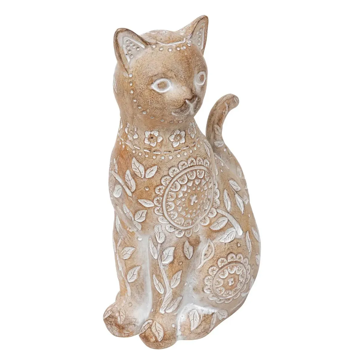 Atmosphera Beige Statuette Chat Design