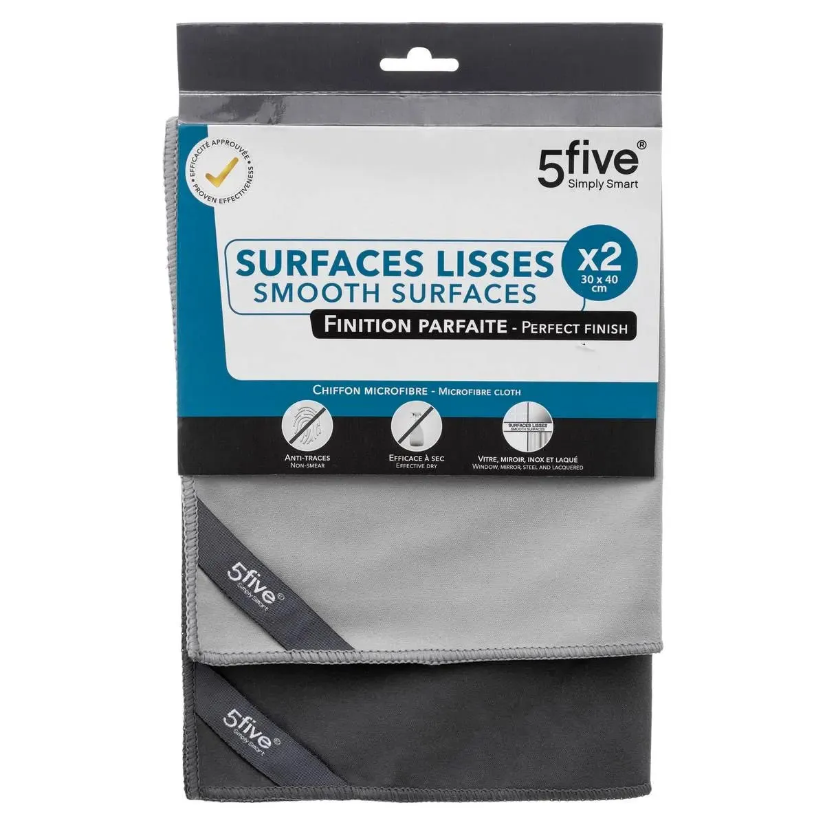 Five Simply Smart Gris Chiffon Microfibre Multiusages