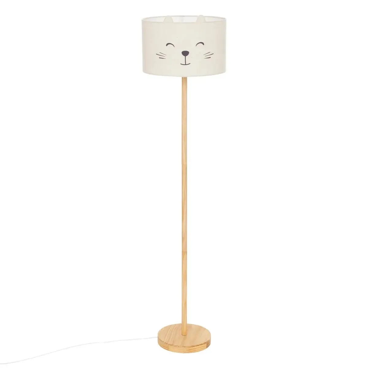 Atmosphera Blanc Lampadaire Enfant Chat Félix