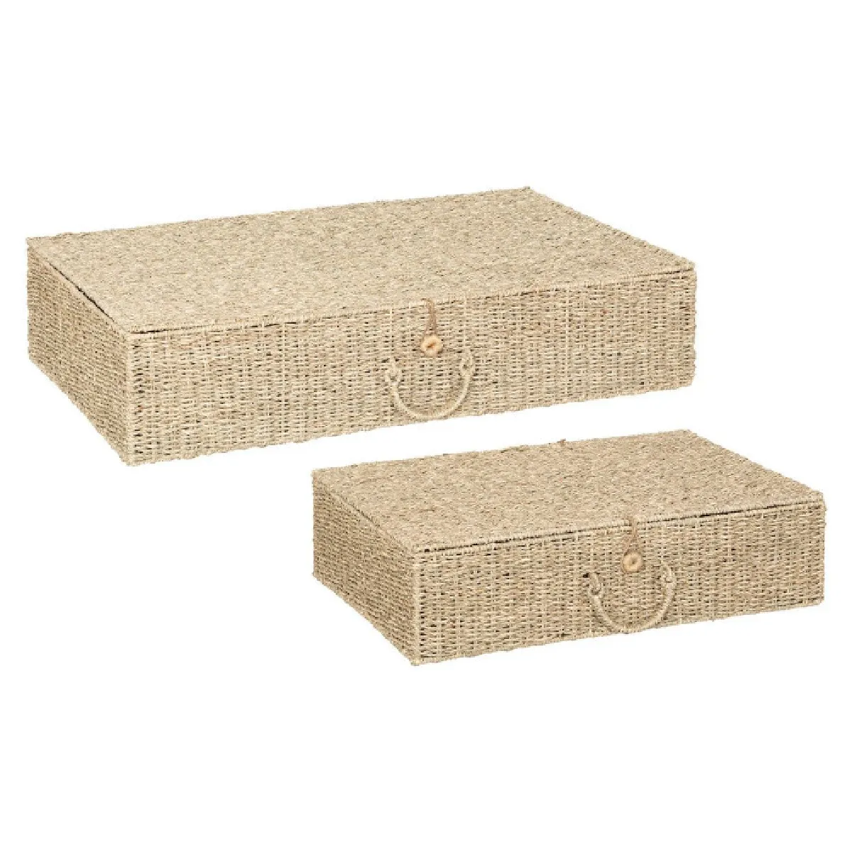 Atmosphera Créateur D'intérieur - Lot De 2 Boîtes De Rangement "Cora" 80Cm Naturel - Image 3