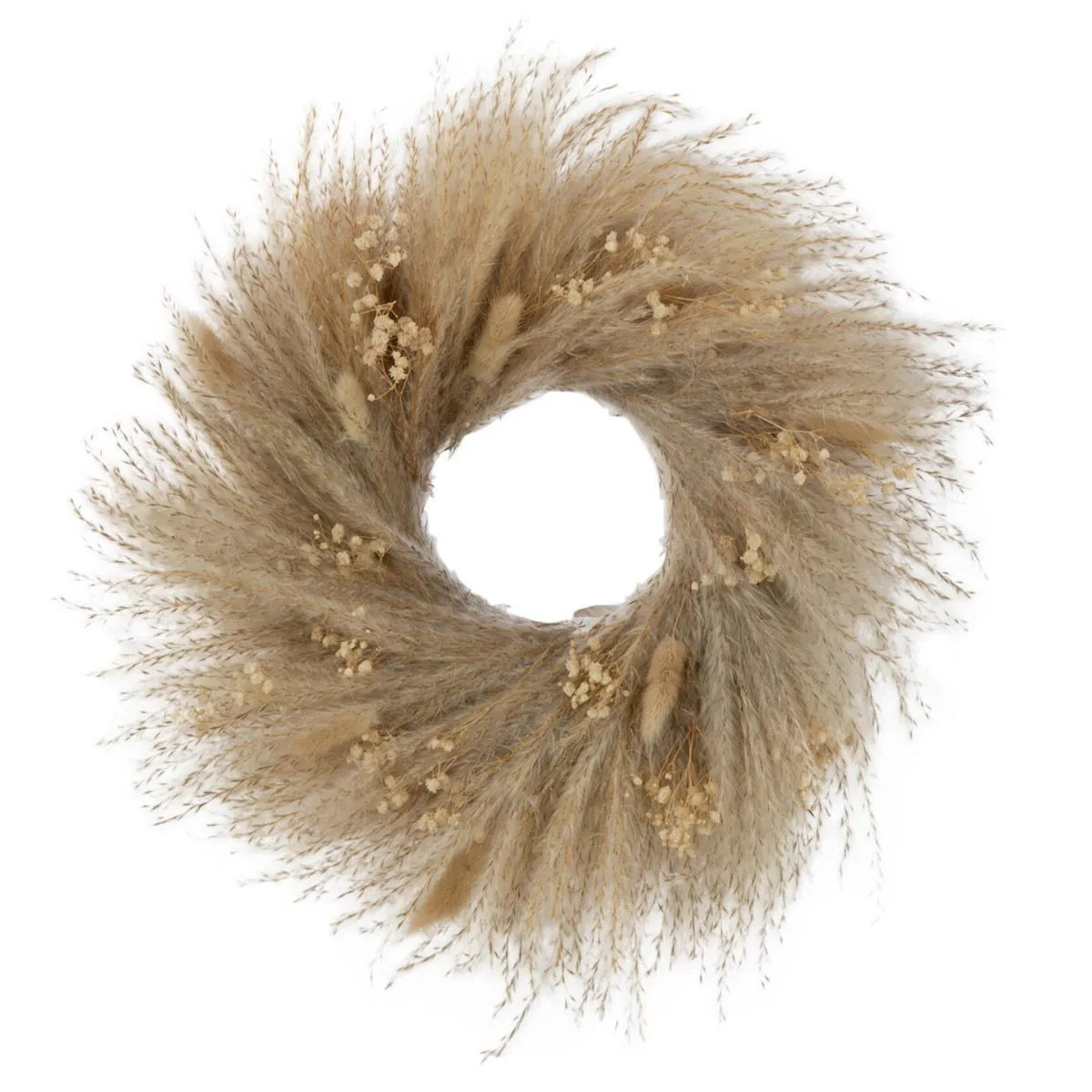 GENERIQUE - Couronne de Fleurs Séchées - Décoration Murale - 50cm - Image 3