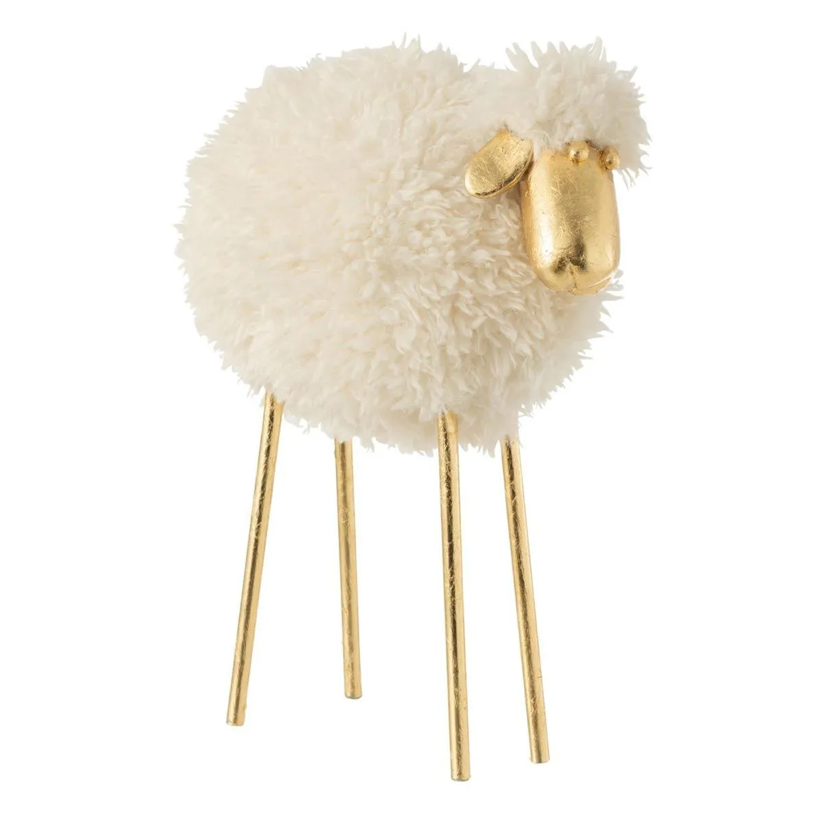 Generique Blanc Statuette Déco Design "Mouton" 45Cm & Or - Image 2
