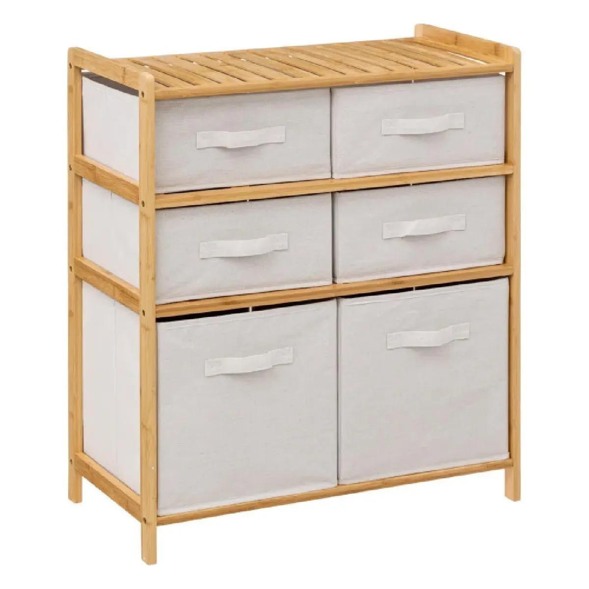 Non Communiqué Blanc Etagère Double 6 Tiroirs Tidy Box 5Five - Image 2