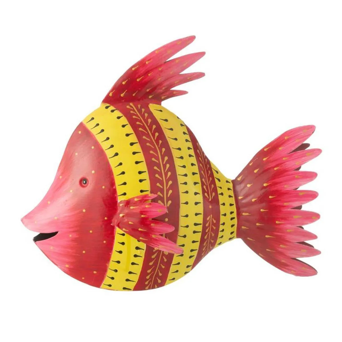 Generique Rouge Statuette Déco Poisson En Métal "Tom" 34Cm - Image 2