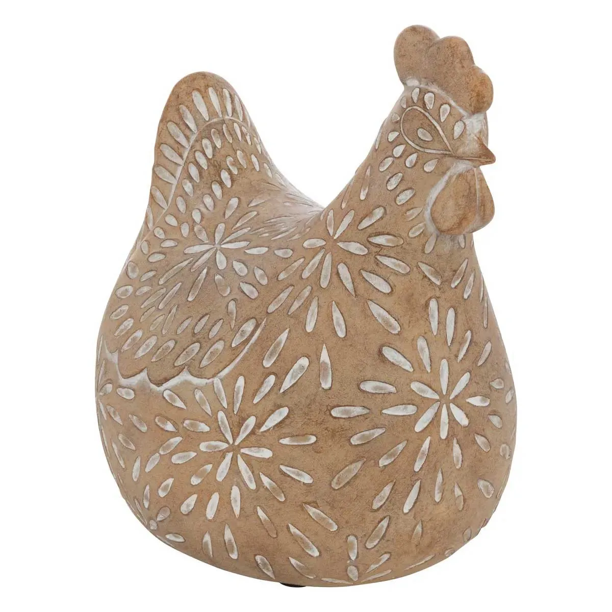 Atmosphera Beige Créateur D'intérieur - Statuette Poule Déco "Linda" 12Cm - Image 2