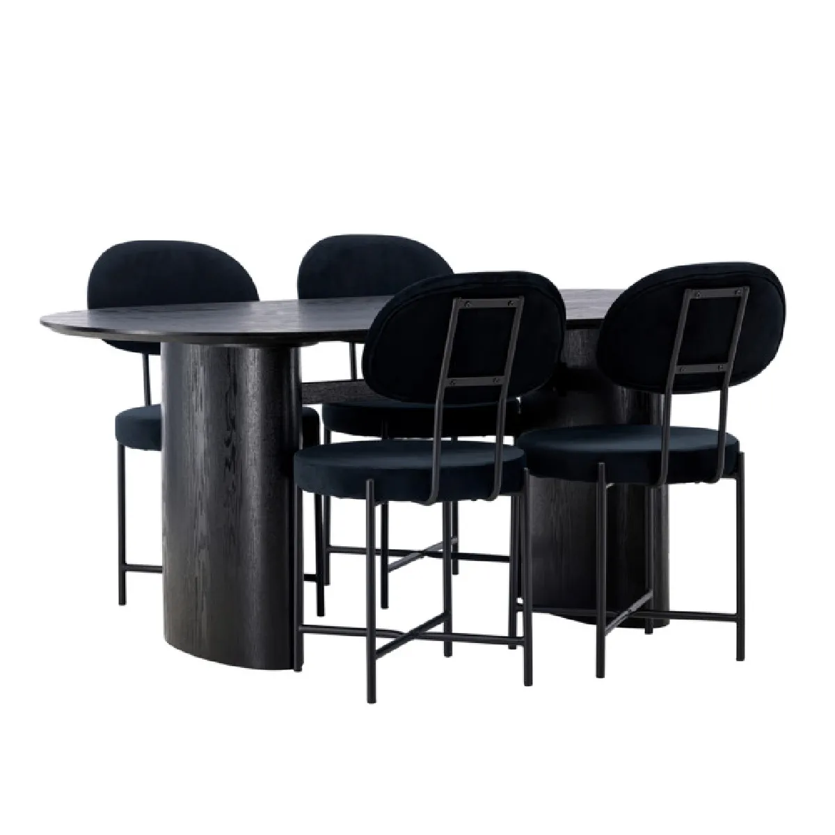 Paris prix Ensemble table + 6 chaises - Noir