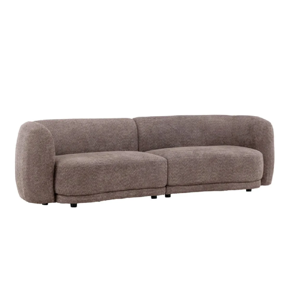Paris Prix Marron Canapé Droit 3 Places Tissu Bouclé