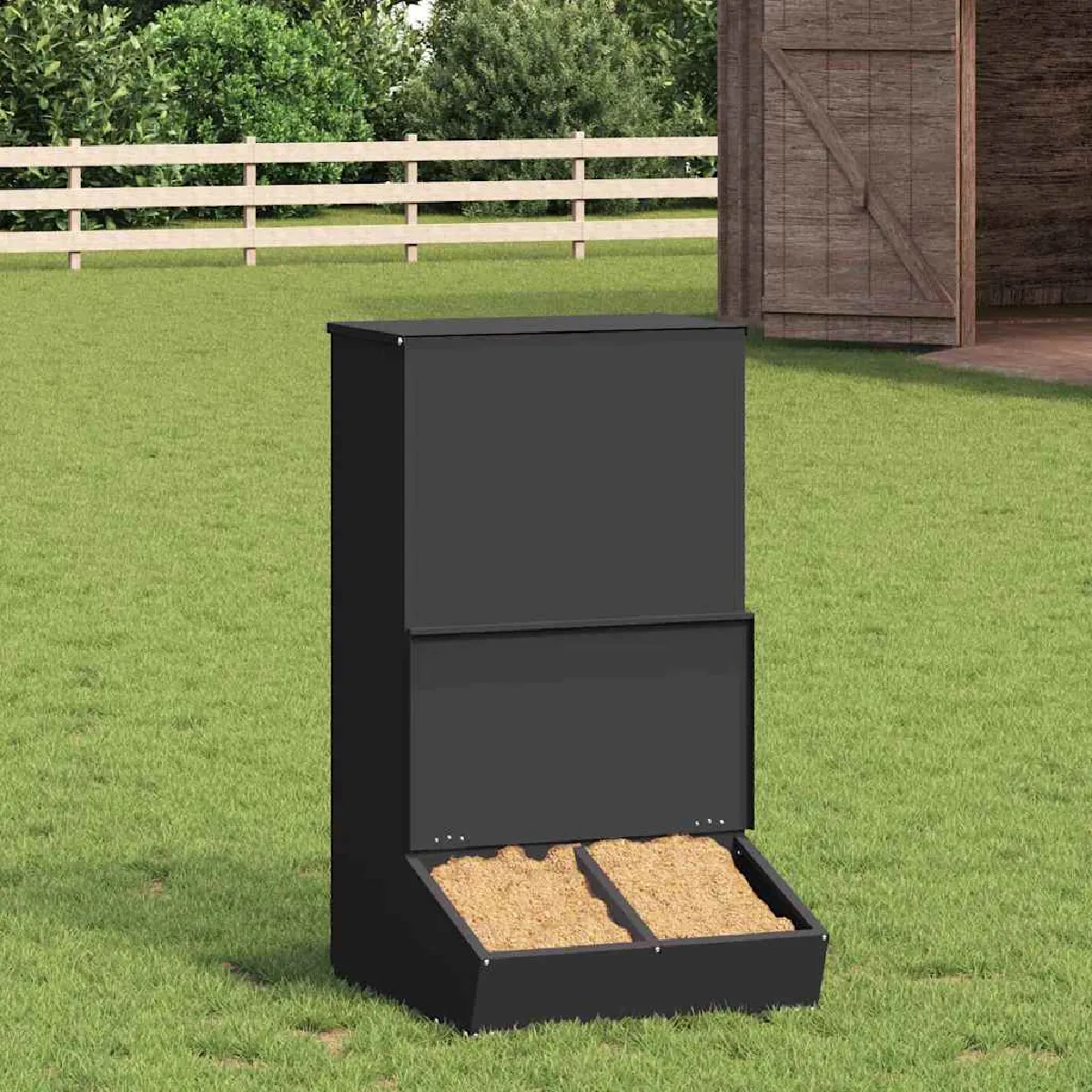 vidaXL Distributeur de porcs 55 x 51 x 91 5 cm - vue 2