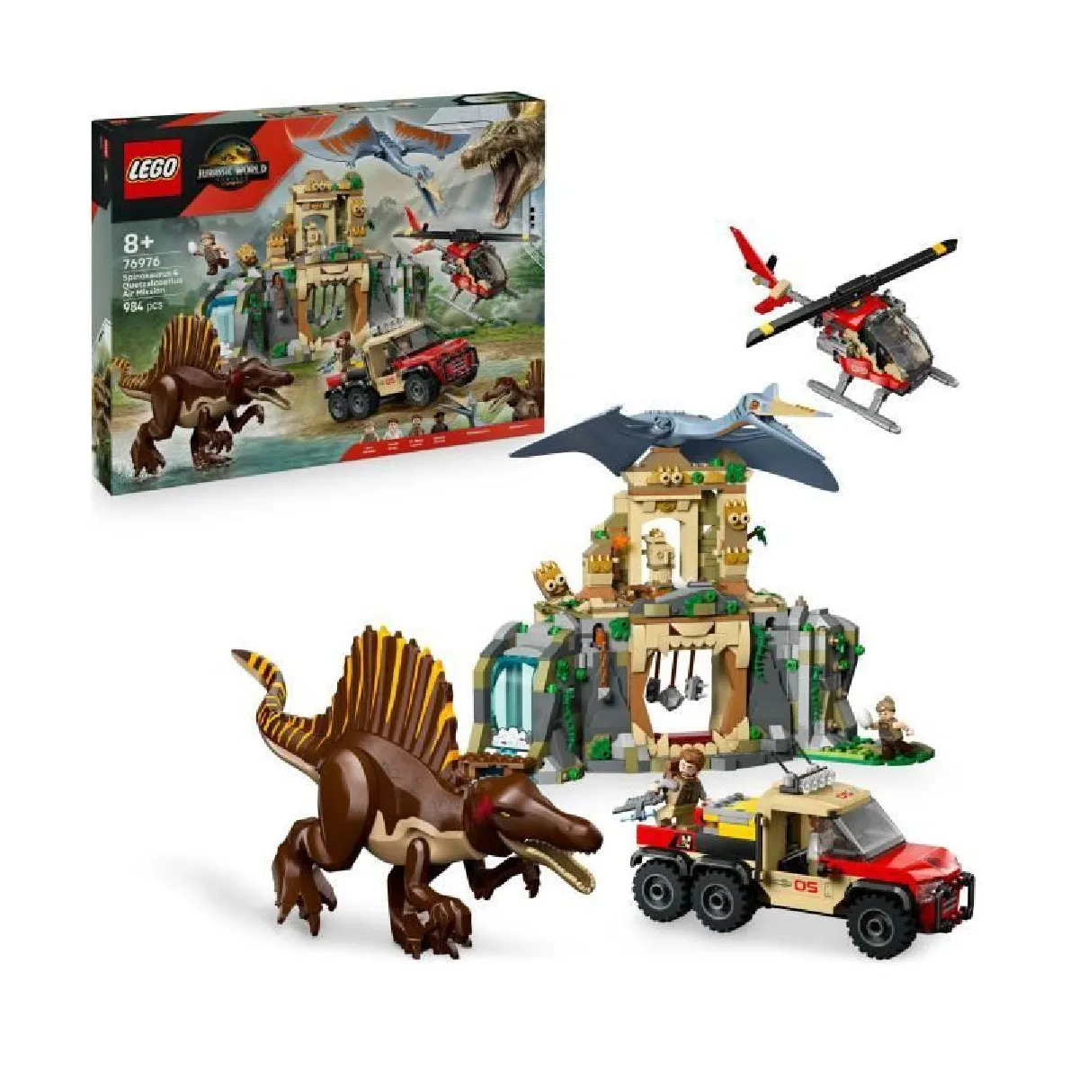 LEGO® Jurassic World 76976 Mission aérienne avec le spinosaure et le quetzalcoatlus - vue 6