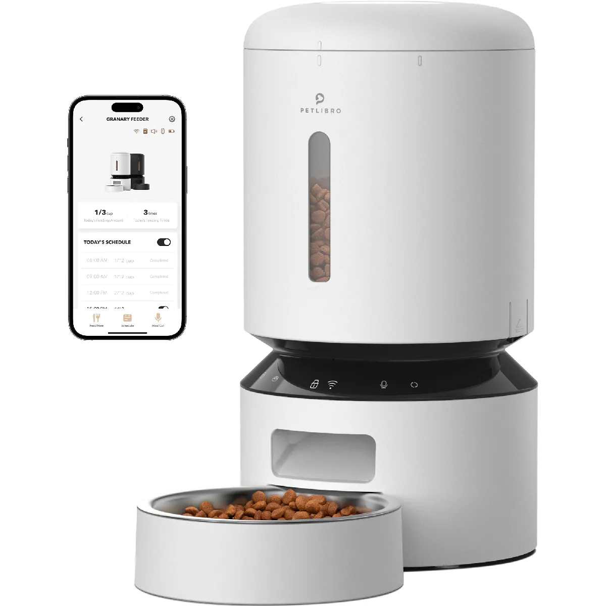 Petlibro Blanc Distributeur De Croquettes Automatique Wifi Granary