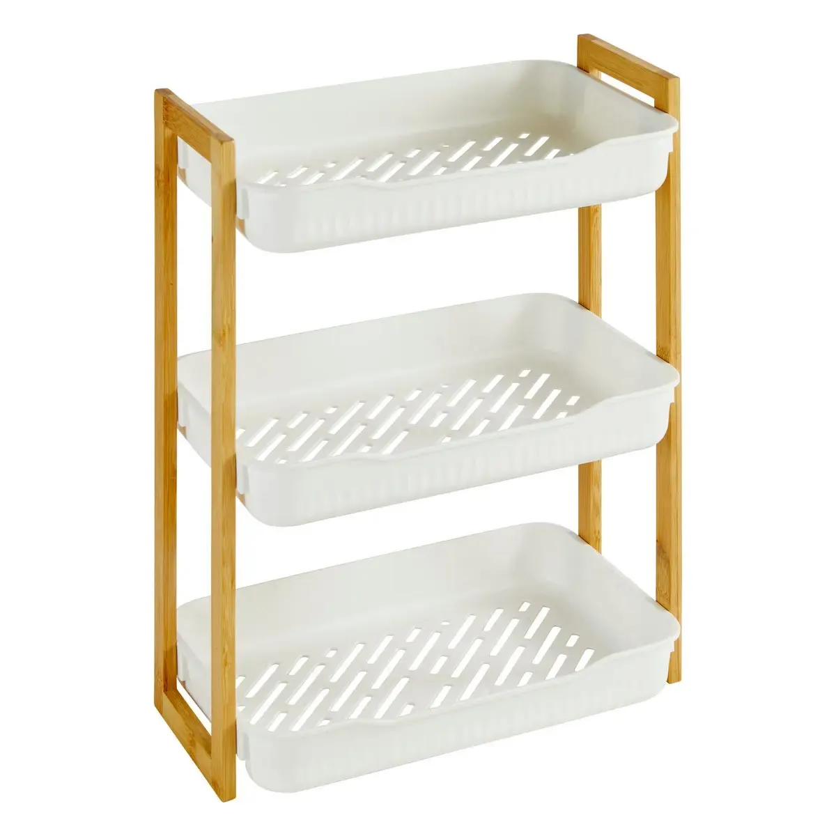 Five Simply Smart Blanc Étagère De Douche 3 Niveaux Natureo 45Cm
