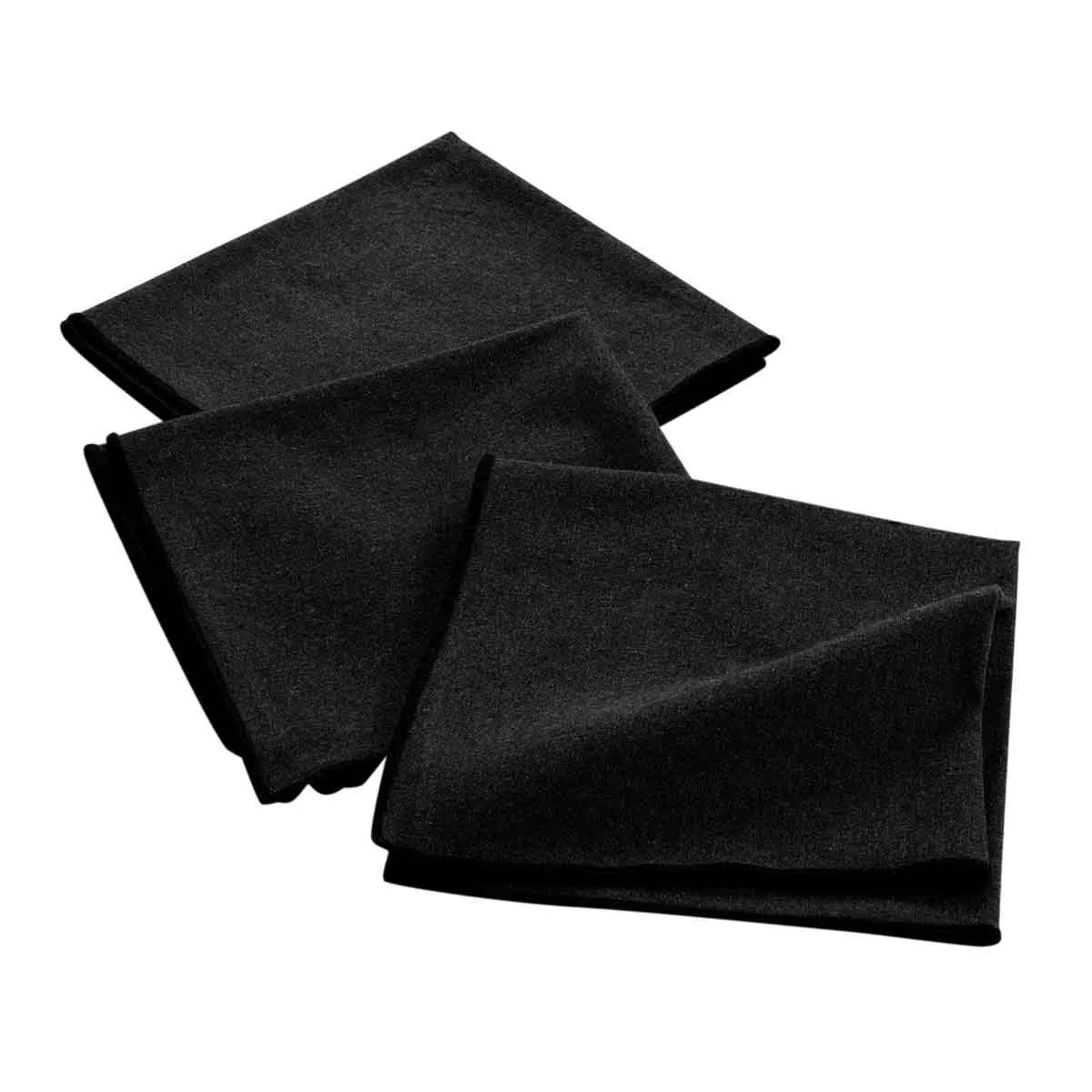 Lot de 3 Serviettes de Table Mistraline 40x40cm Noir