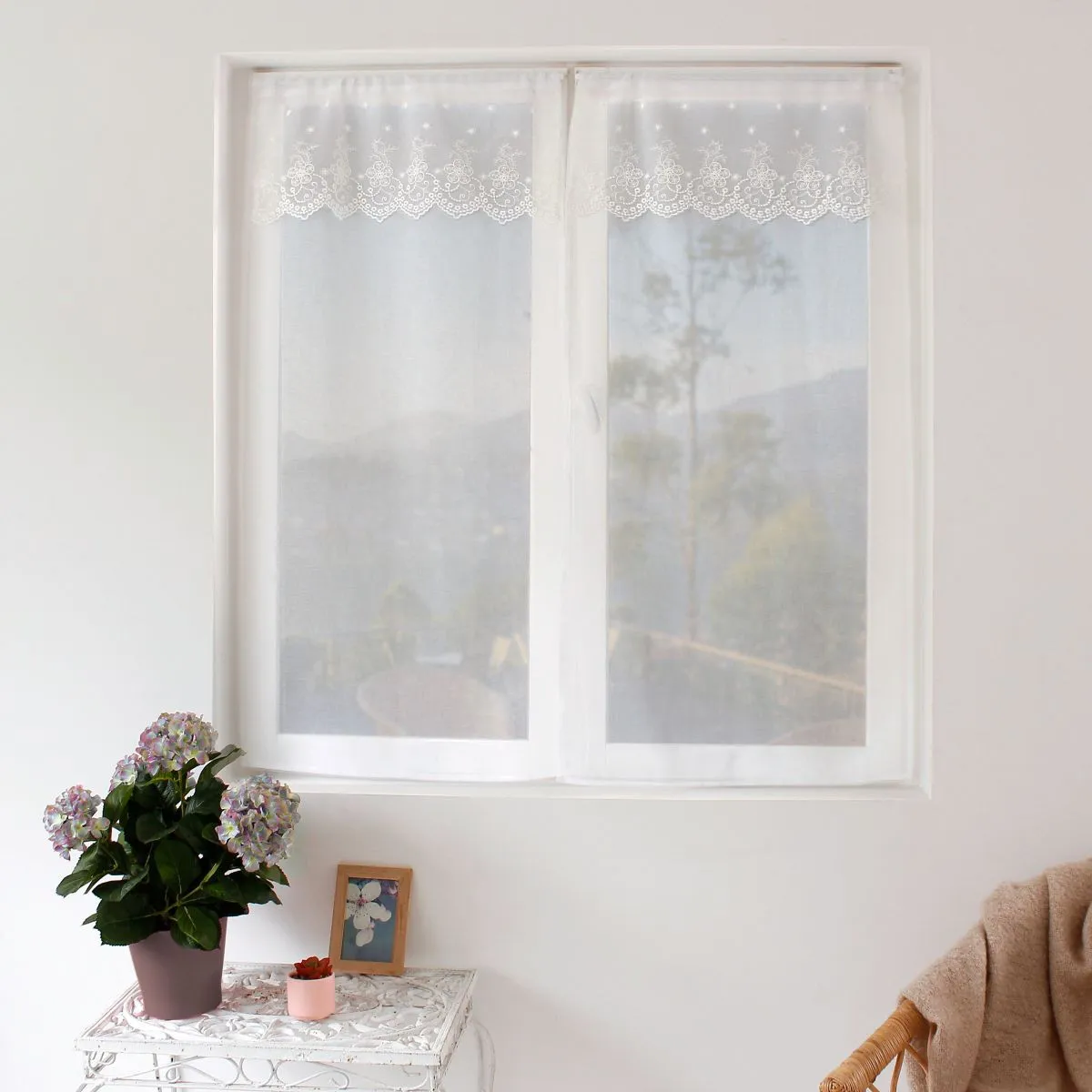 Voilage polyester Blanc 60 X 120